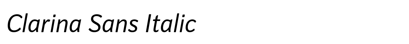 Clarina Sans Italic